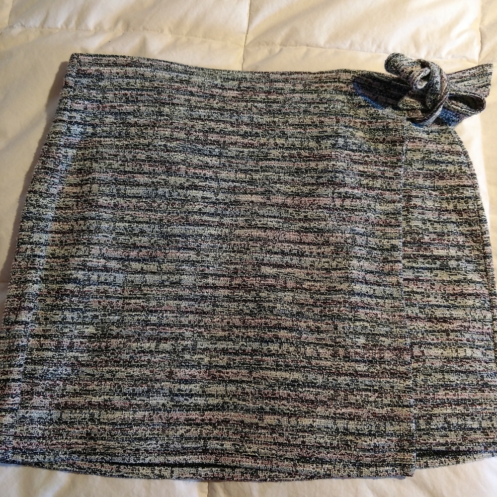 Loft Multi Color Wrap Skirt